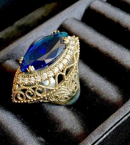 Blue Topaz Set in Genuine 925 Sterling Silver Imported Ring
